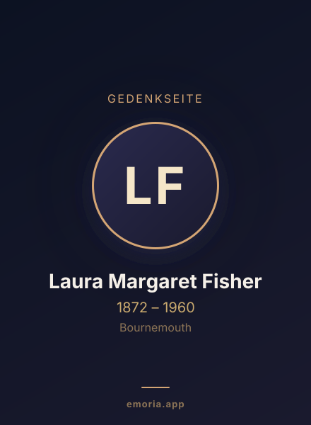Gedenkportrait von Laura Margaret Fisher