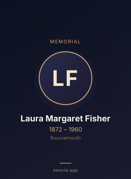 Memorial portrait of Laura Margaret Fisher