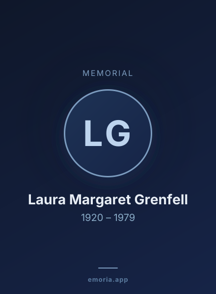 Memorial portrait of Laura Margaret Grenfell
