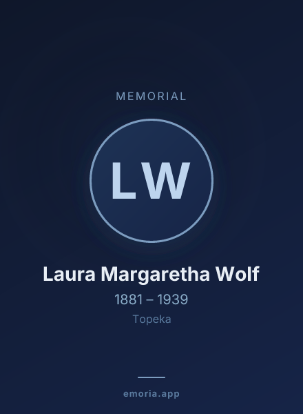 Memorial portrait of Laura Margaretha Wolf