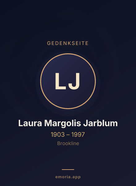Gedenkportrait von Laura Margolis Jarblum