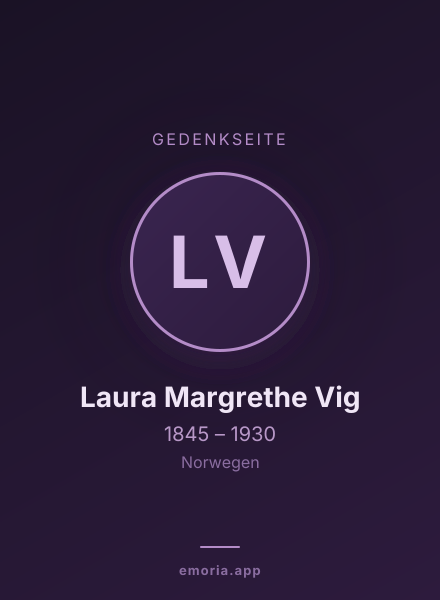 Gedenkportrait von Laura Margrethe Vig