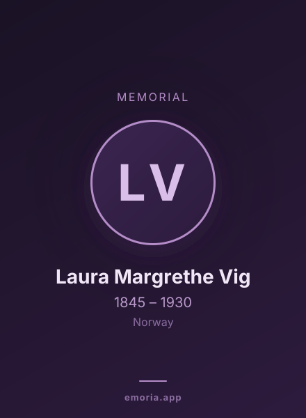 Memorial portrait of Laura Margrethe Vig