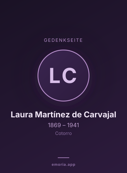 Gedenkportrait von Laura Martínez de Carvajal