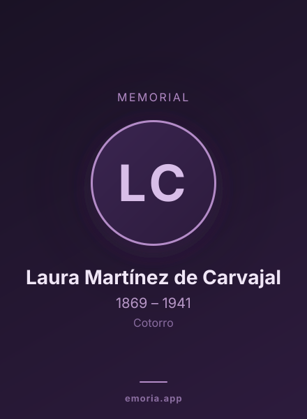 Memorial portrait of Laura Martínez de Carvajal