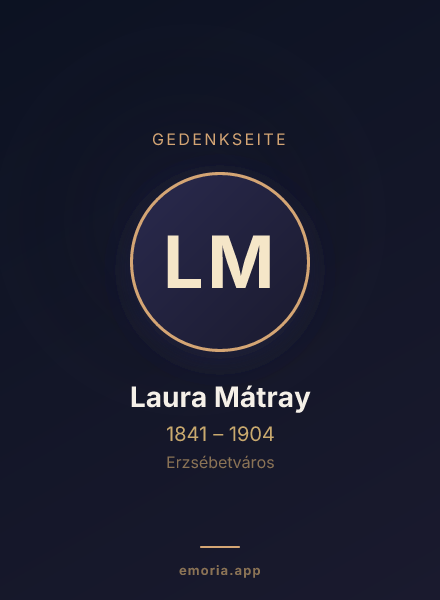 Gedenkportrait von Laura Mátray