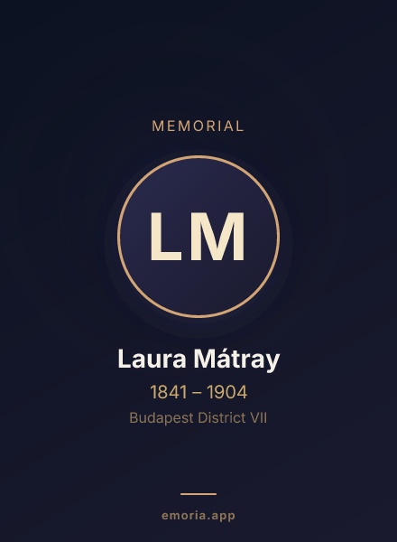 Memorial portrait of Laura Mátray