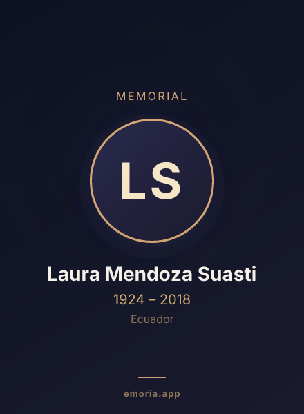 Memorial portrait of Laura Mendoza Suasti