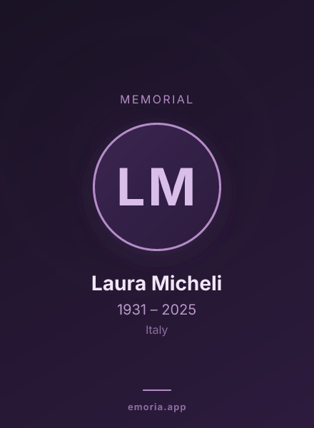 Memorial portrait of Laura Micheli