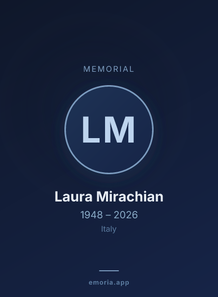 Memorial portrait of Laura Mirachian