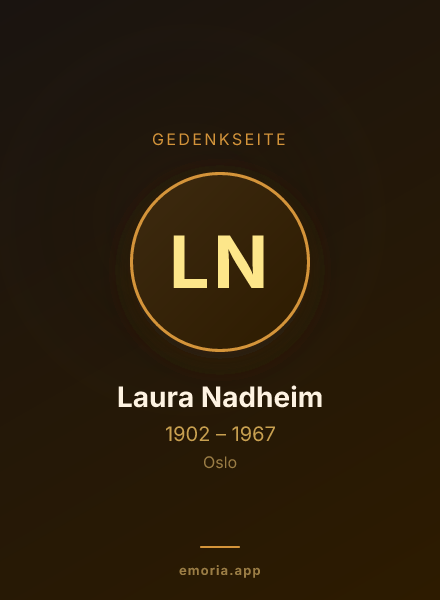 Gedenkportrait von Laura Nadheim