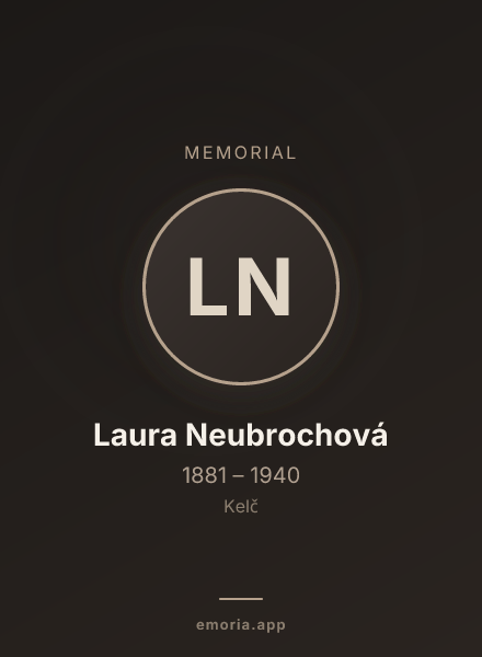 Memorial portrait of Laura Neubrochová
