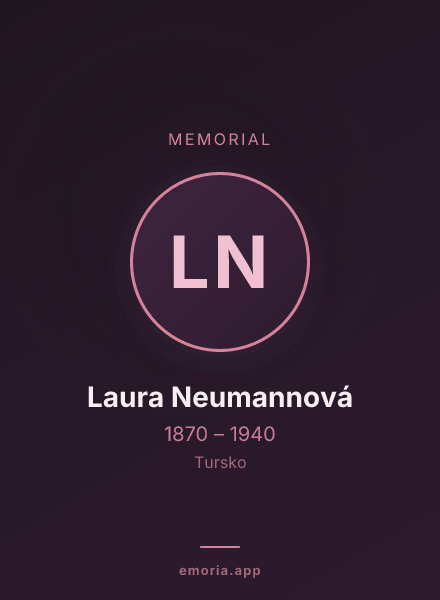 Memorial portrait of Laura Neumannová