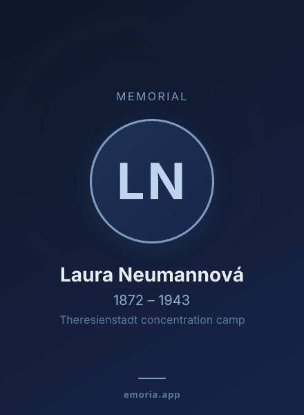 Memorial portrait of Laura Neumannová