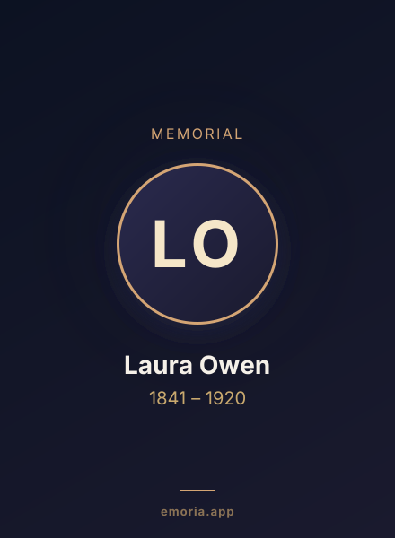 Memorial portrait of Laura Owen