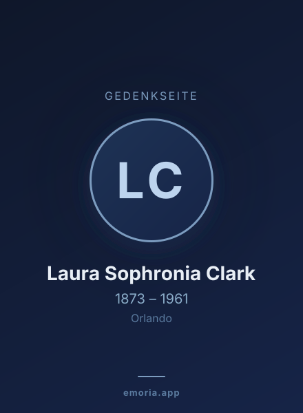 Gedenkportrait von Laura Sophronia Clark