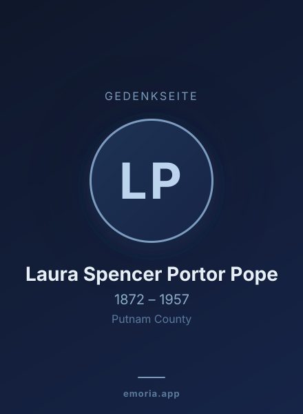 Gedenkportrait von Laura Spencer Portor Pope
