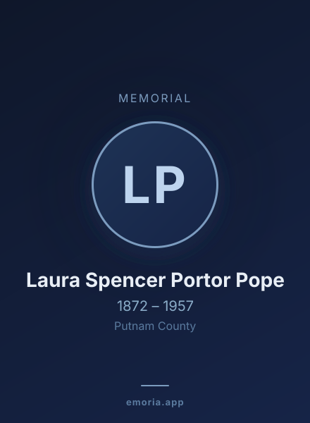 Memorial portrait of Laura Spencer Portor Pope