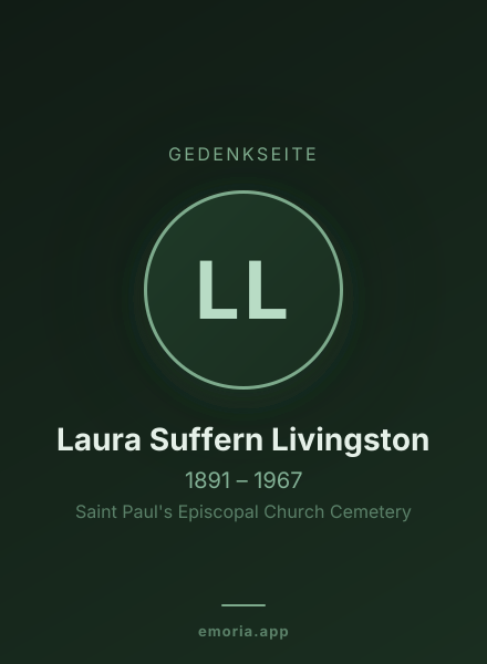 Gedenkportrait von Laura Suffern Livingston