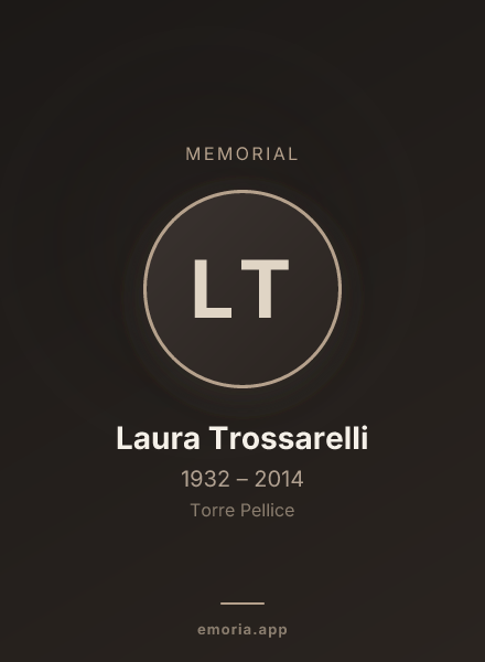 Memorial portrait of Laura Trossarelli
