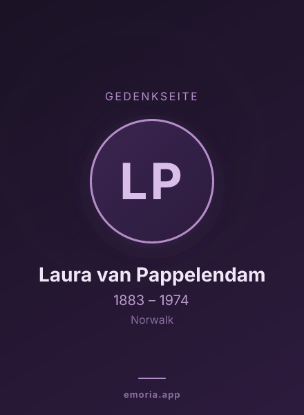 Gedenkportrait von Laura van Pappelendam