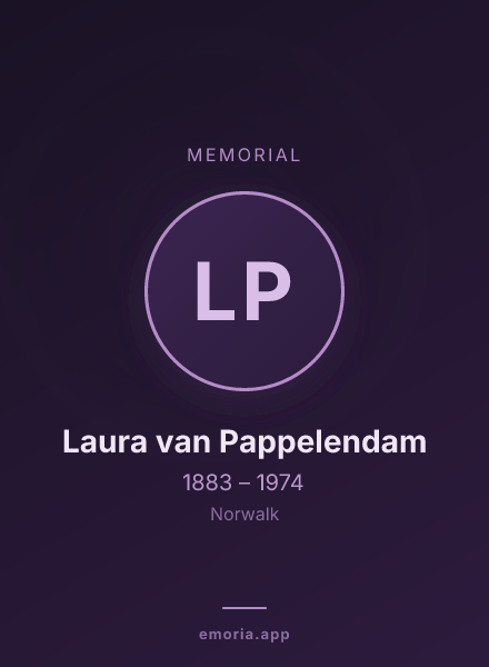 Memorial portrait of Laura van Pappelendam