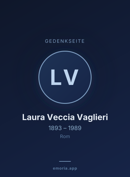 Gedenkportrait von Laura Veccia Vaglieri
