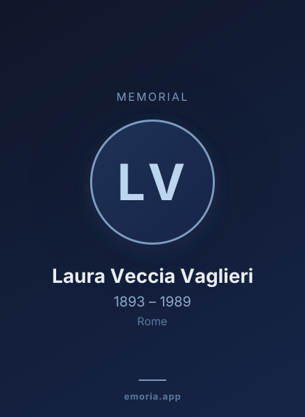 Memorial portrait of Laura Veccia Vaglieri