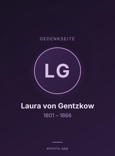 Gedenkportrait von Laura von Gentzkow