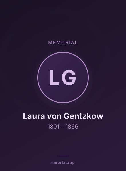 Memorial portrait of Laura von Gentzkow