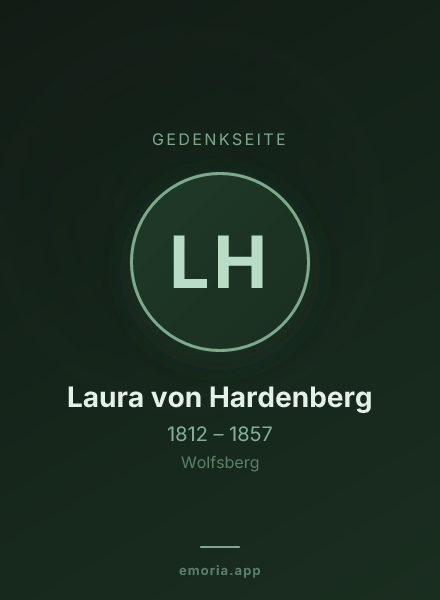 Gedenkportrait von Laura von Hardenberg