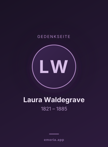 Gedenkportrait von Laura Waldegrave