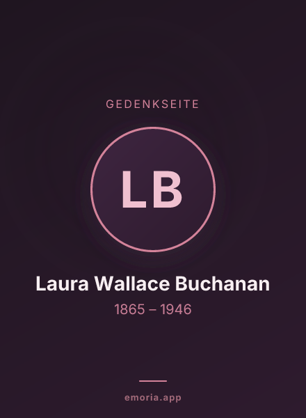 Gedenkportrait von Laura Wallace Buchanan