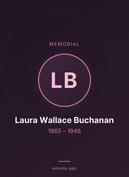Memorial portrait of Laura Wallace Buchanan