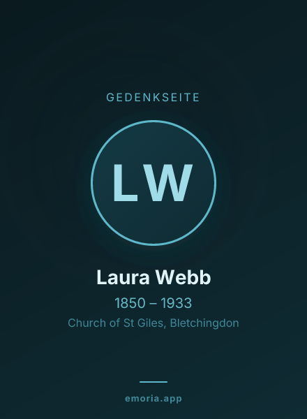 Gedenkportrait von Laura Webb