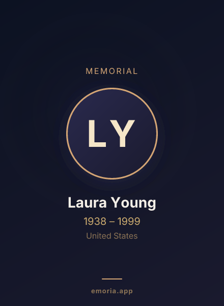 Memorial portrait of Laura Young
