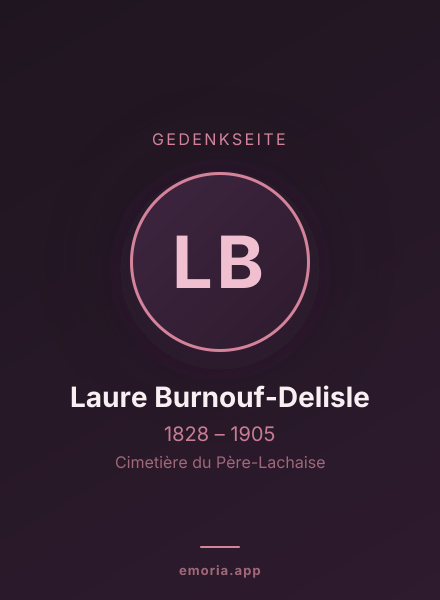 Gedenkportrait von Laure Burnouf-Delisle