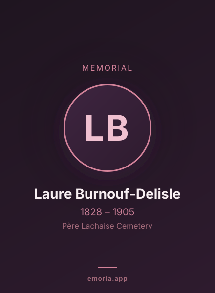 Memorial portrait of Laure Burnouf-Delisle