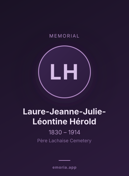 Memorial portrait of Laure-Jeanne-Julie-Léontine Hérold