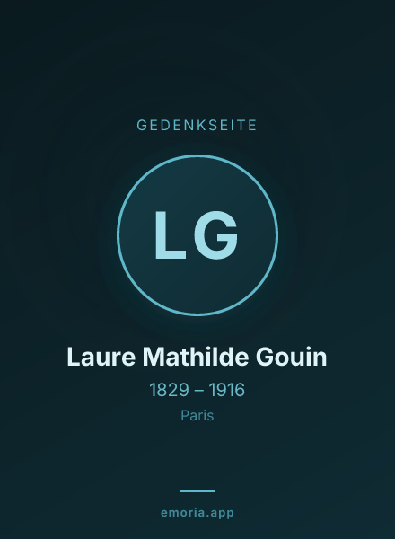 Gedenkportrait von Laure Mathilde Gouin
