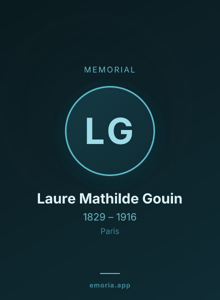 Memorial portrait of Laure Mathilde Gouin