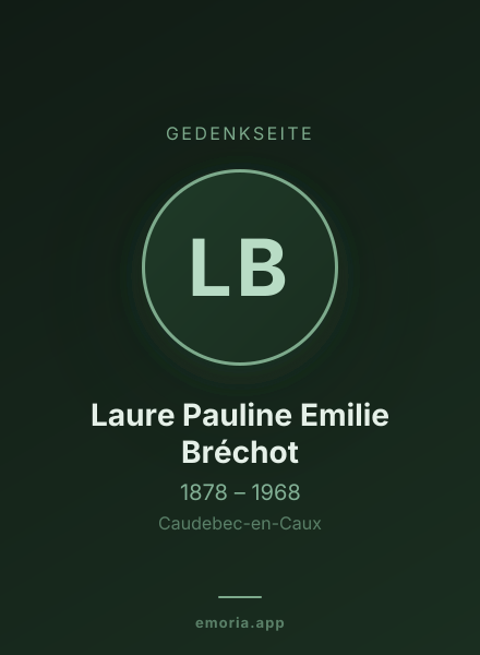 Gedenkportrait von Laure Pauline Emilie Bréchot