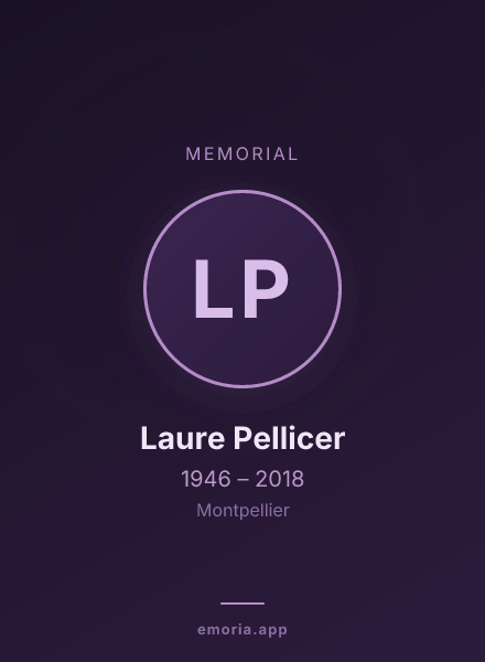 Memorial portrait of Laure Pellicer