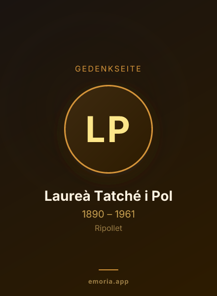 Gedenkportrait von Laureà Tatché i Pol