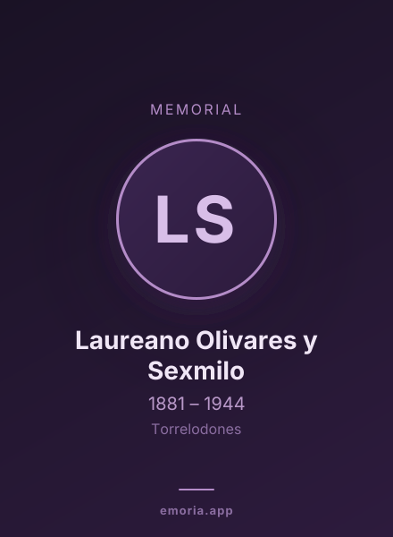 Memorial portrait of Laureano Olivares y Sexmilo