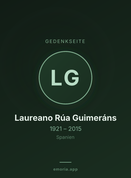 Gedenkportrait von Laureano Rúa Guimeráns