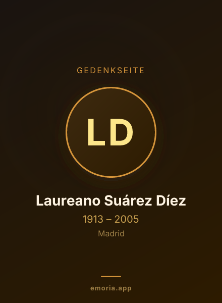 Gedenkportrait von Laureano Suárez Díez