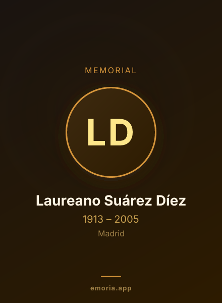 Memorial portrait of Laureano Suárez Díez