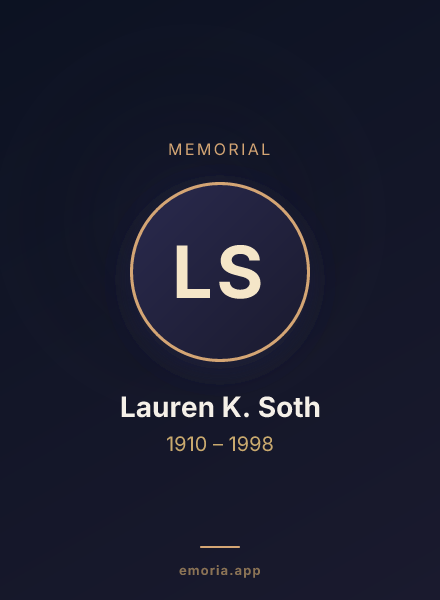 Memorial portrait of Lauren K. Soth