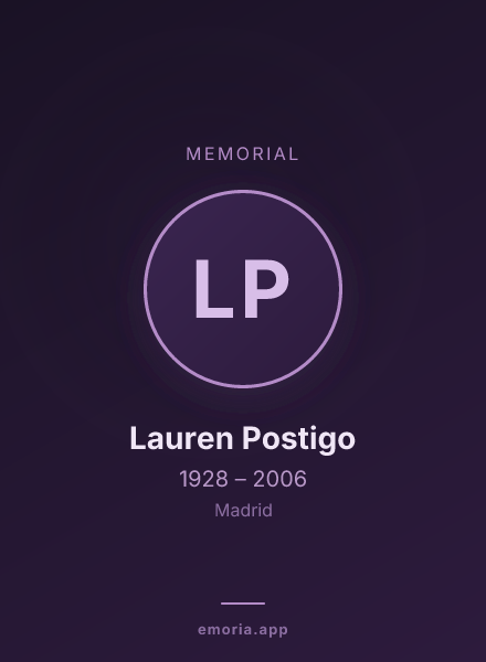Memorial portrait of Lauren Postigo